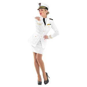 Navy Captain Women Costume Boat Captain Costume Size XL
